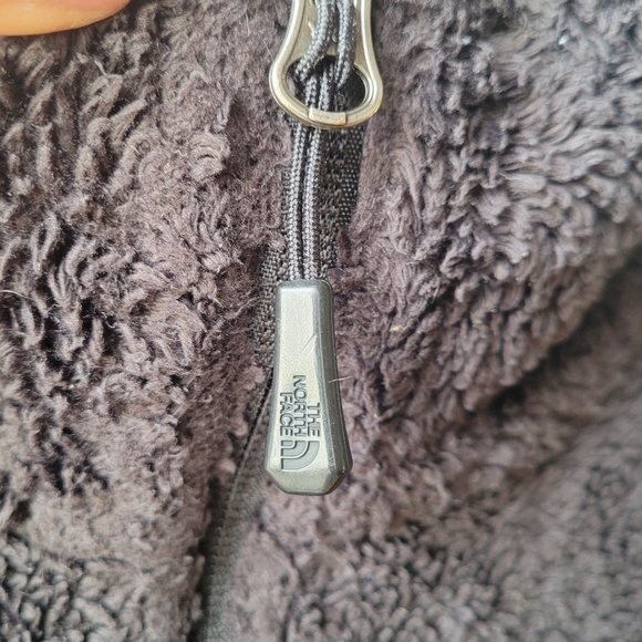 The North Face Women's Osito Fleece Jacket Large Full Zip Black Pockets Fuzzy - Picture 3 of 10